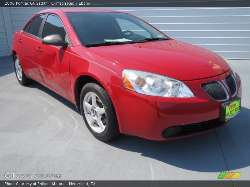 Crimson Red / Ebony 2006 Pontiac G6 Sedan