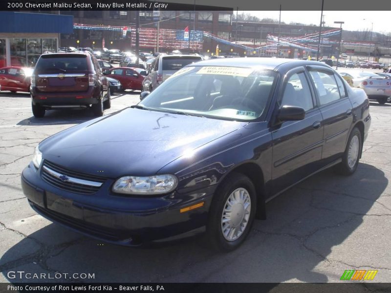 Navy Blue Metallic / Gray 2000 Chevrolet Malibu Sedan