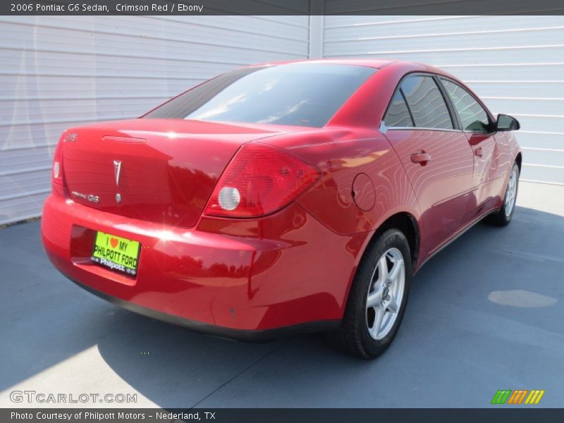 Crimson Red / Ebony 2006 Pontiac G6 Sedan