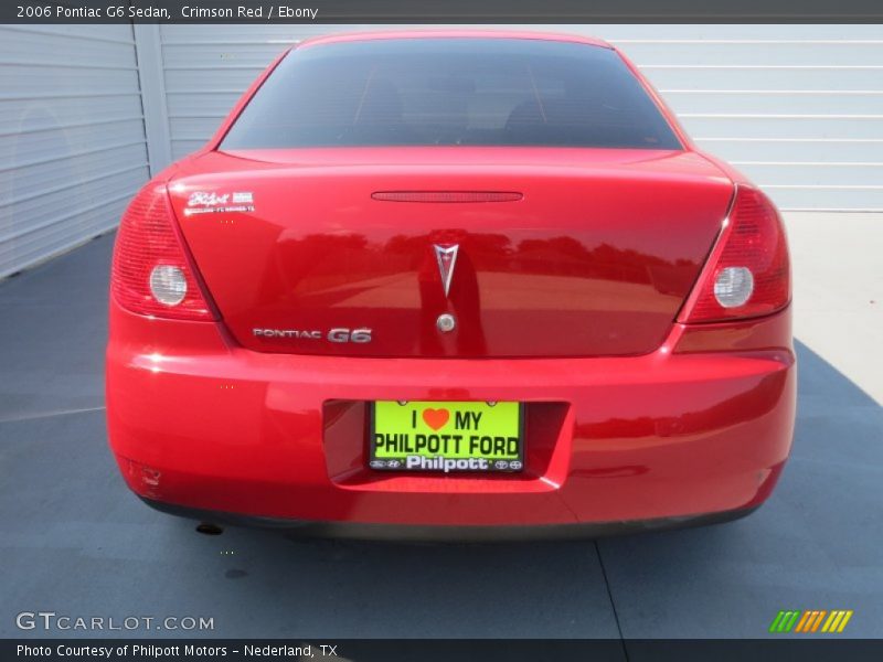 Crimson Red / Ebony 2006 Pontiac G6 Sedan