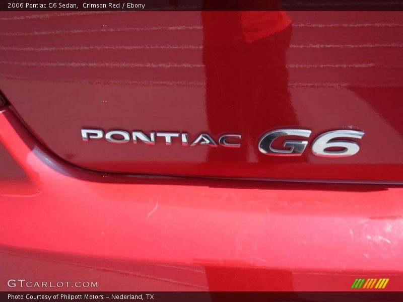 Crimson Red / Ebony 2006 Pontiac G6 Sedan
