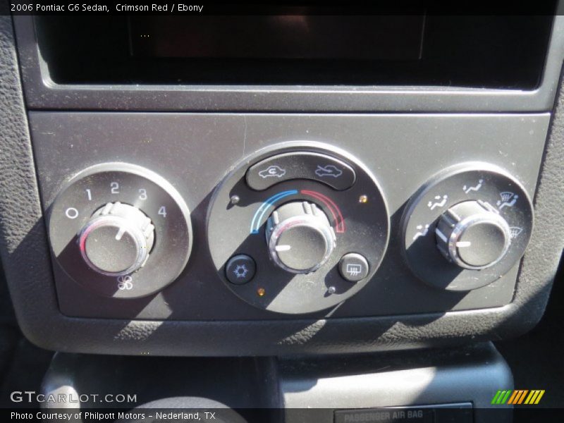 Crimson Red / Ebony 2006 Pontiac G6 Sedan