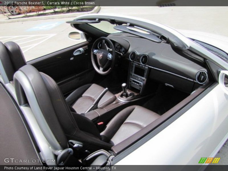 Carrara White / Cocoa Brown 2008 Porsche Boxster S