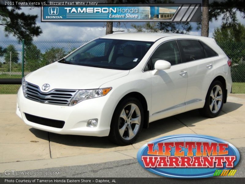 Blizzard Pearl White / Ivory 2011 Toyota Venza V6