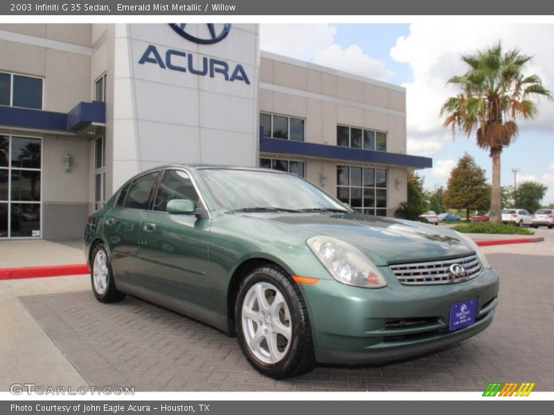 Emerald Mist Metallic / Willow 2003 Infiniti G 35 Sedan