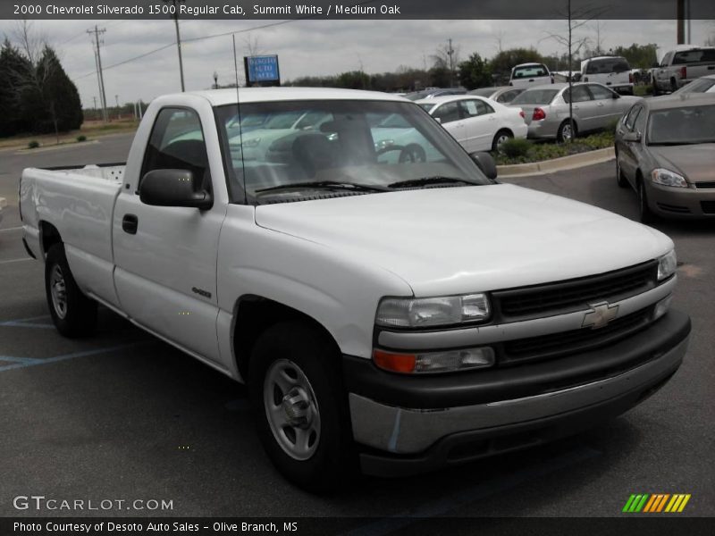 Summit White / Medium Oak 2000 Chevrolet Silverado 1500 Regular Cab