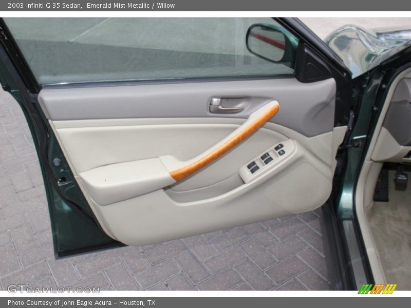 Emerald Mist Metallic / Willow 2003 Infiniti G 35 Sedan