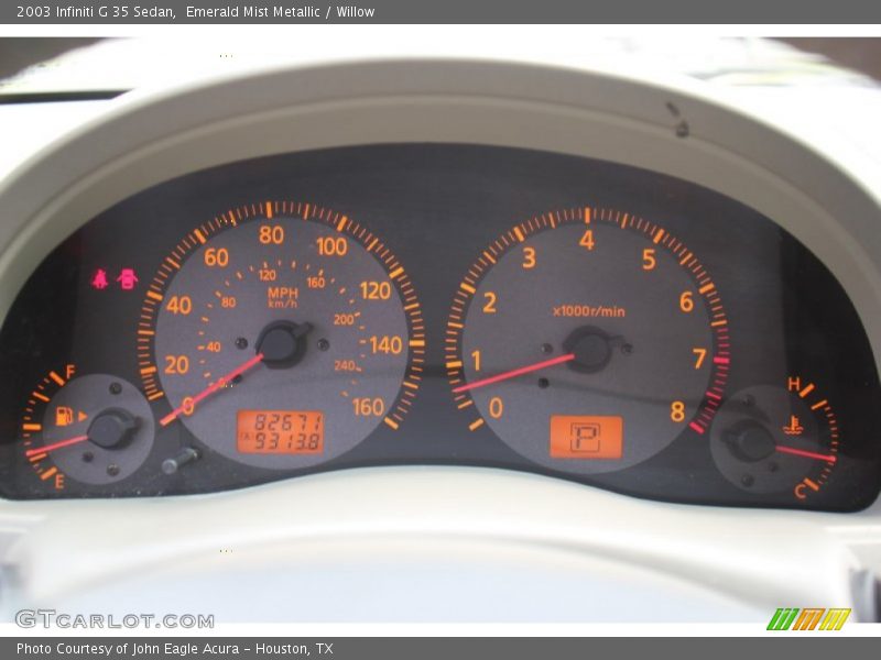 Emerald Mist Metallic / Willow 2003 Infiniti G 35 Sedan