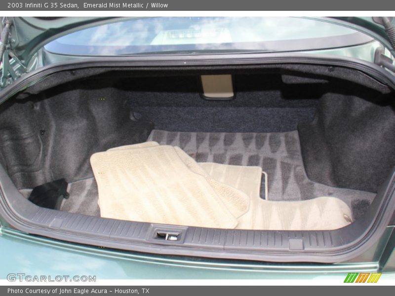 Emerald Mist Metallic / Willow 2003 Infiniti G 35 Sedan