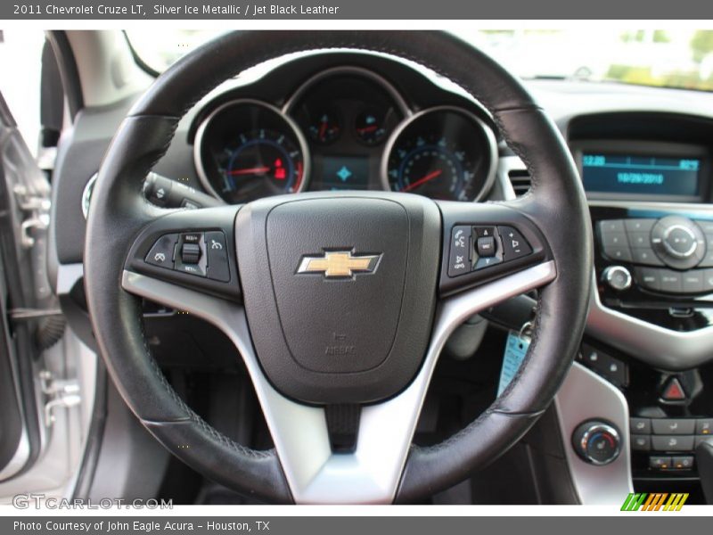 Silver Ice Metallic / Jet Black Leather 2011 Chevrolet Cruze LT