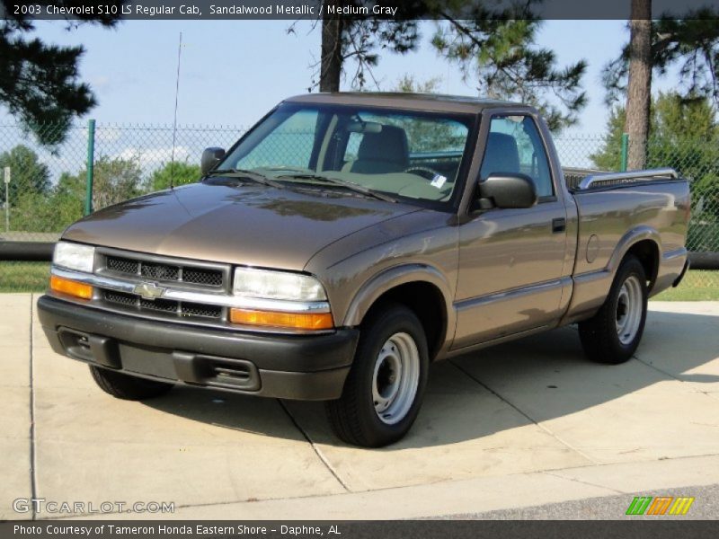 Sandalwood Metallic / Medium Gray 2003 Chevrolet S10 LS Regular Cab