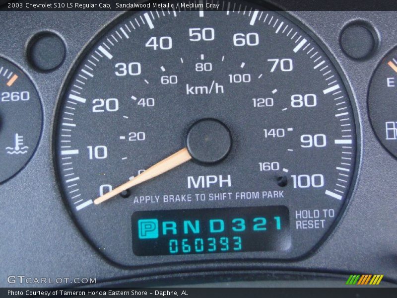 Sandalwood Metallic / Medium Gray 2003 Chevrolet S10 LS Regular Cab