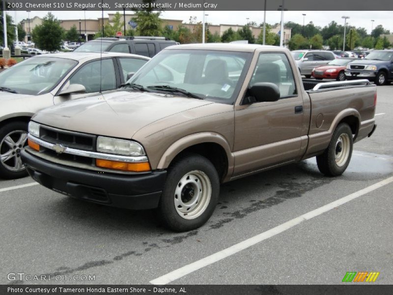 Sandalwood Metallic / Medium Gray 2003 Chevrolet S10 LS Regular Cab