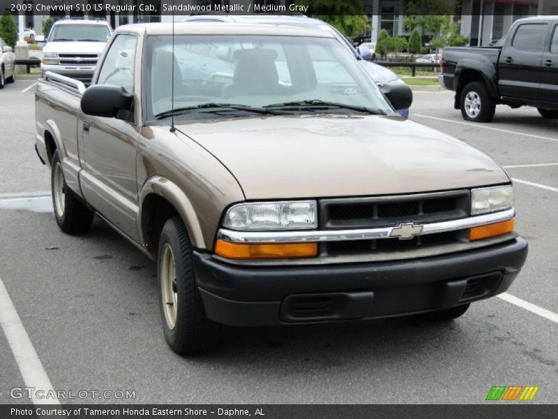 Sandalwood Metallic / Medium Gray 2003 Chevrolet S10 LS Regular Cab