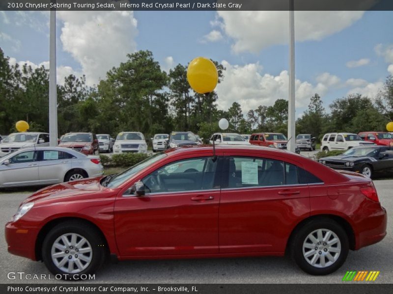 Inferno Red Crystal Pearl / Dark Slate Gray 2010 Chrysler Sebring Touring Sedan