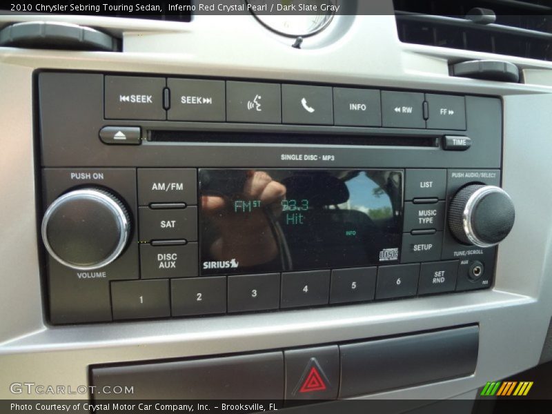 Inferno Red Crystal Pearl / Dark Slate Gray 2010 Chrysler Sebring Touring Sedan