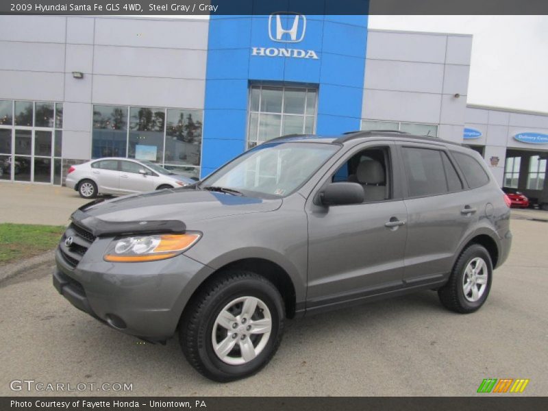 Steel Gray / Gray 2009 Hyundai Santa Fe GLS 4WD