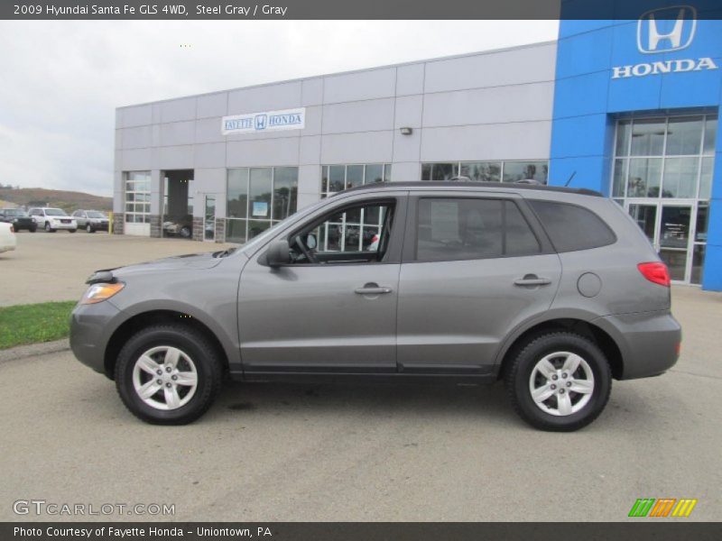 Steel Gray / Gray 2009 Hyundai Santa Fe GLS 4WD