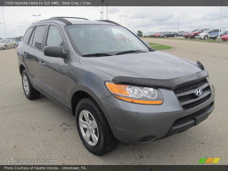 Steel Gray / Gray 2009 Hyundai Santa Fe GLS 4WD