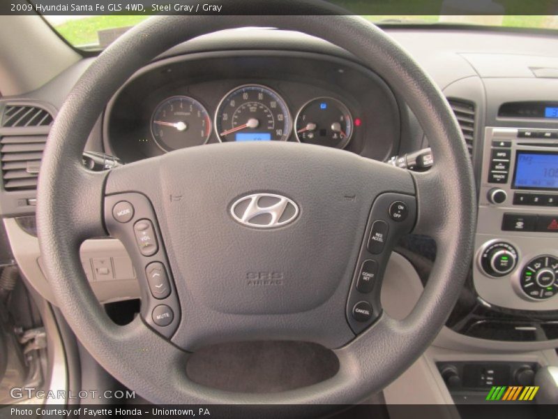 Steel Gray / Gray 2009 Hyundai Santa Fe GLS 4WD