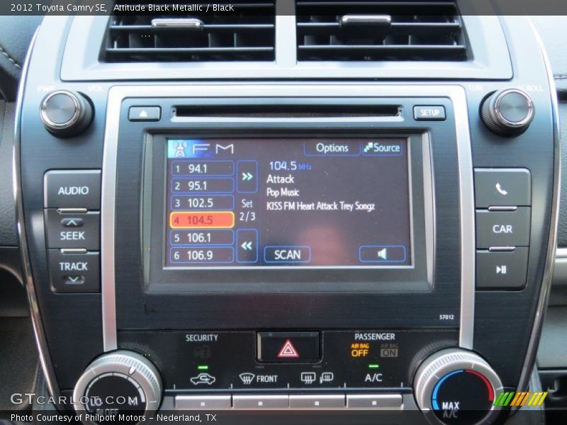 Attitude Black Metallic / Black 2012 Toyota Camry SE