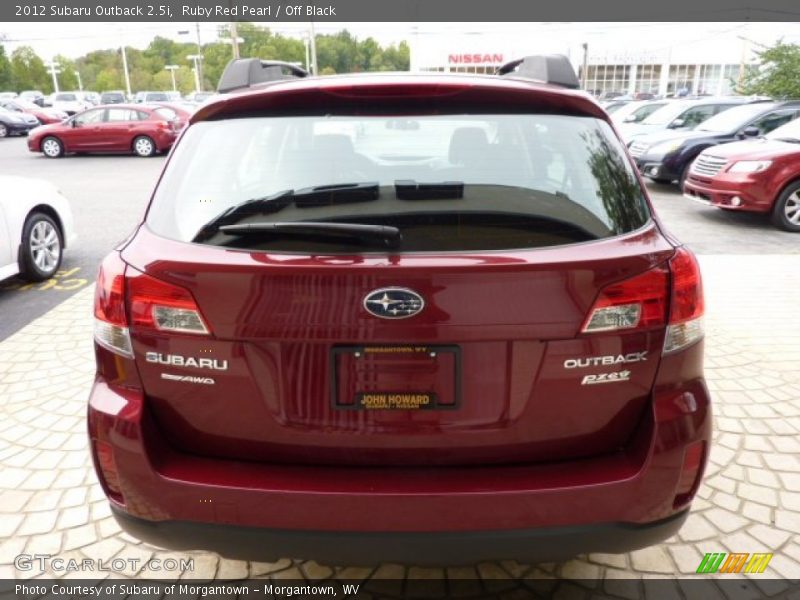 Ruby Red Pearl / Off Black 2012 Subaru Outback 2.5i