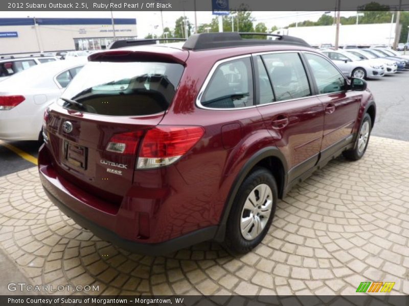 Ruby Red Pearl / Off Black 2012 Subaru Outback 2.5i
