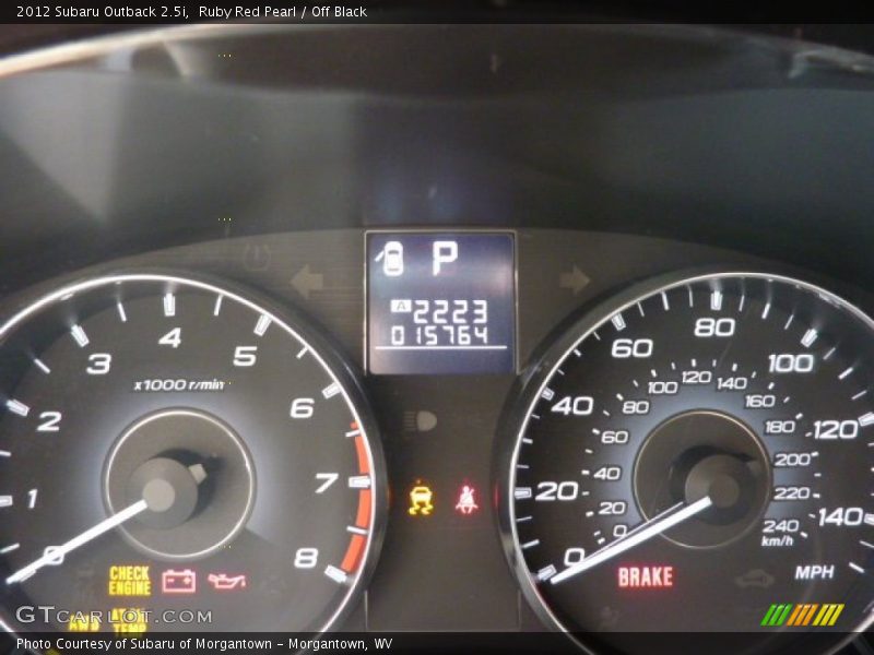 Ruby Red Pearl / Off Black 2012 Subaru Outback 2.5i