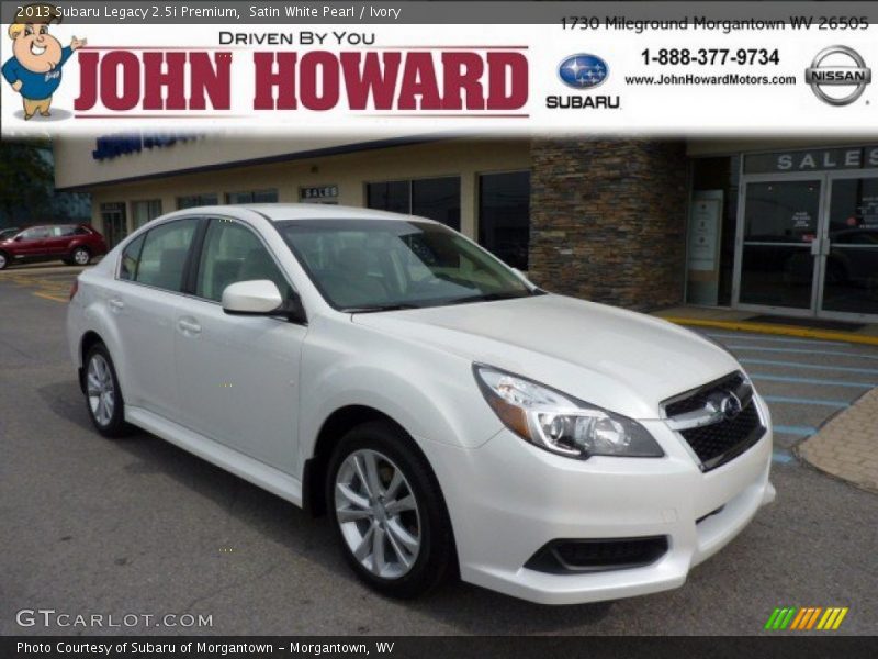 Satin White Pearl / Ivory 2013 Subaru Legacy 2.5i Premium
