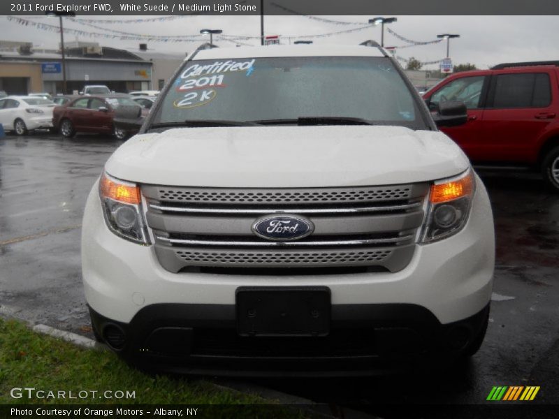 White Suede / Medium Light Stone 2011 Ford Explorer FWD