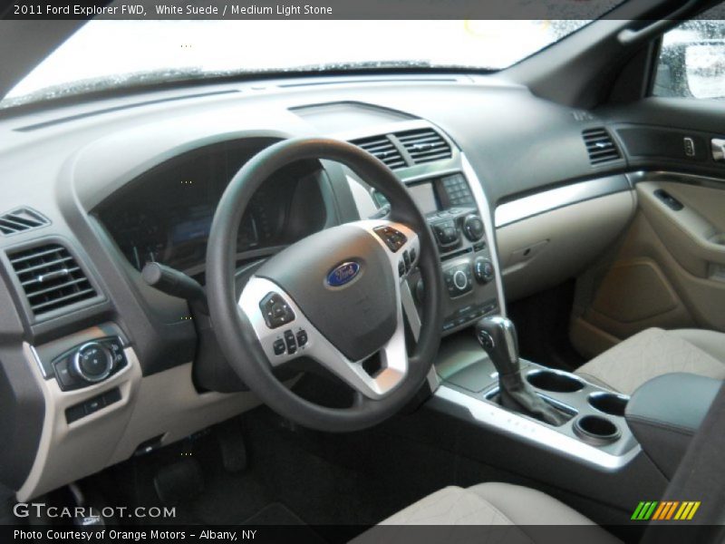 White Suede / Medium Light Stone 2011 Ford Explorer FWD
