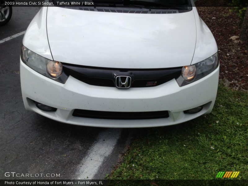 Taffeta White / Black 2009 Honda Civic Si Sedan