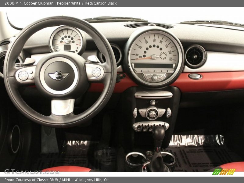 Pepper White / Red/Carbon Black 2008 Mini Cooper Clubman