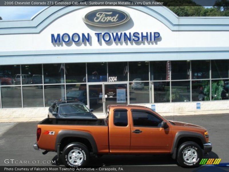 Sunburst Orange Metallic / Very Dark Pewter 2006 Chevrolet Colorado Z71 Extended Cab 4x4