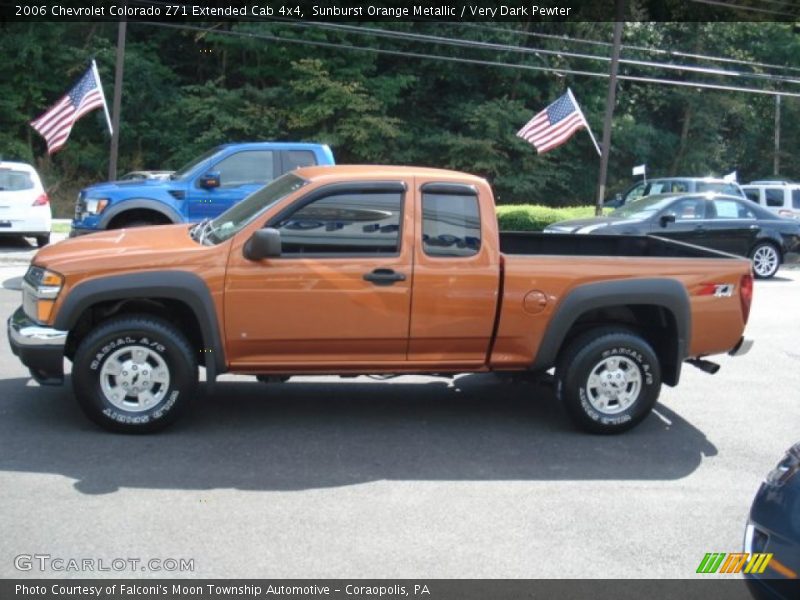 Sunburst Orange Metallic / Very Dark Pewter 2006 Chevrolet Colorado Z71 Extended Cab 4x4