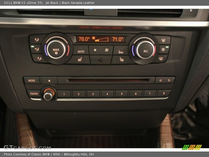 Jet Black / Black Nevada Leather 2011 BMW X3 xDrive 35i