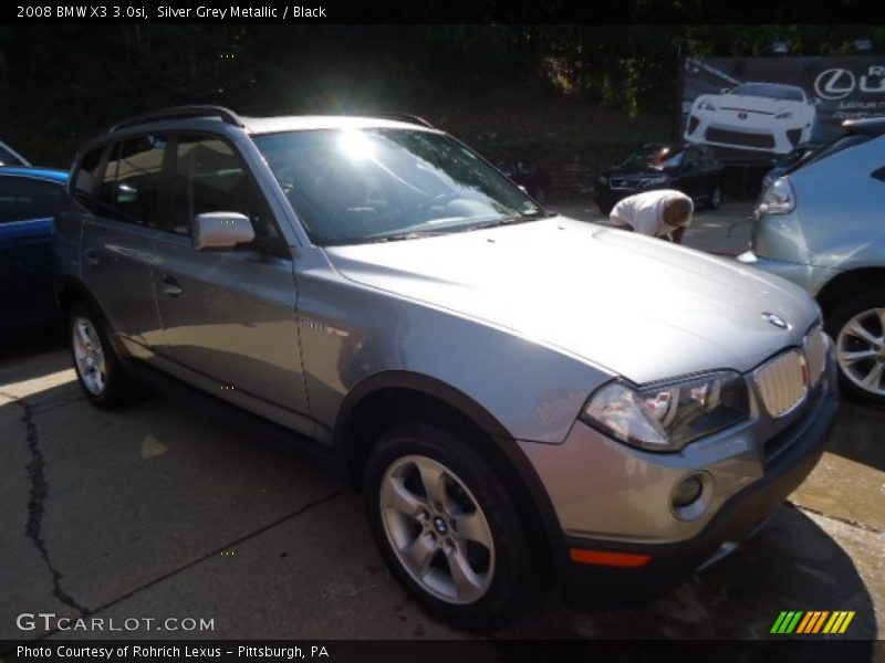 Silver Grey Metallic / Black 2008 BMW X3 3.0si