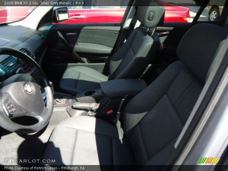 Silver Grey Metallic / Black 2008 BMW X3 3.0si