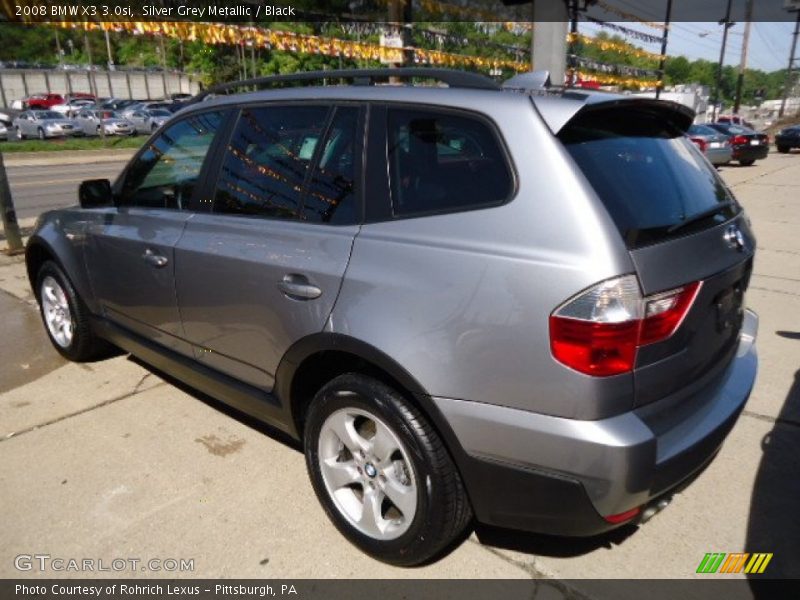 Silver Grey Metallic / Black 2008 BMW X3 3.0si