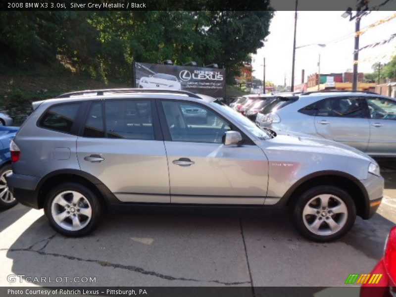 Silver Grey Metallic / Black 2008 BMW X3 3.0si