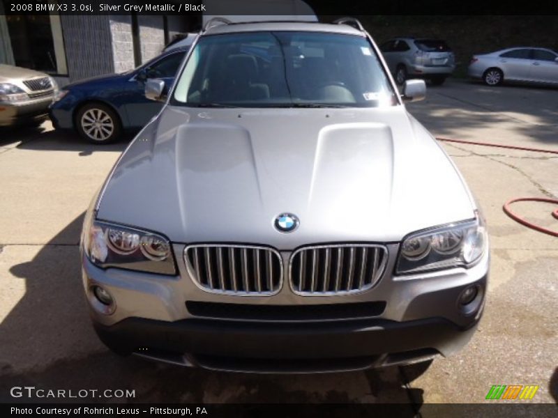 Silver Grey Metallic / Black 2008 BMW X3 3.0si