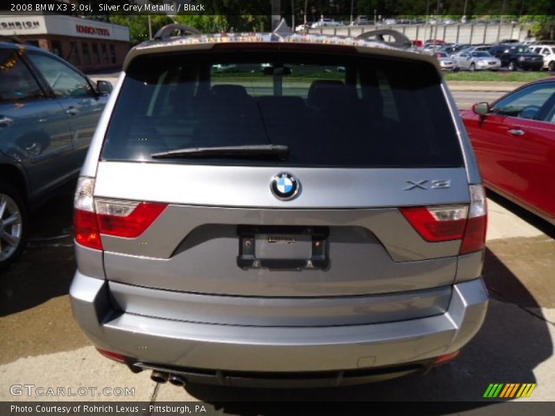 Silver Grey Metallic / Black 2008 BMW X3 3.0si