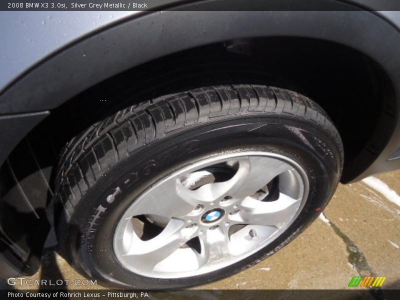 Silver Grey Metallic / Black 2008 BMW X3 3.0si