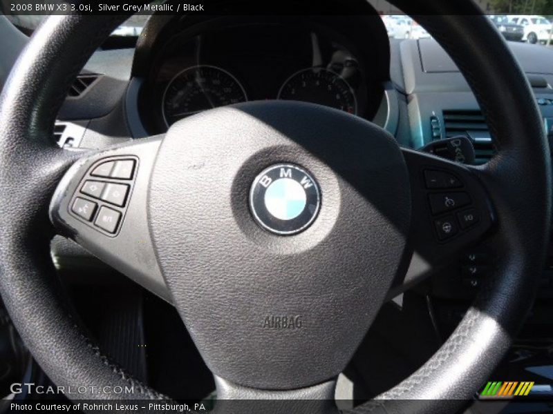 Silver Grey Metallic / Black 2008 BMW X3 3.0si