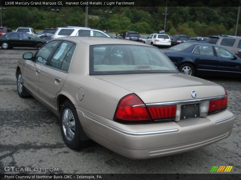 Harvest Gold Metallic / Light Parchment 1998 Mercury Grand Marquis GS