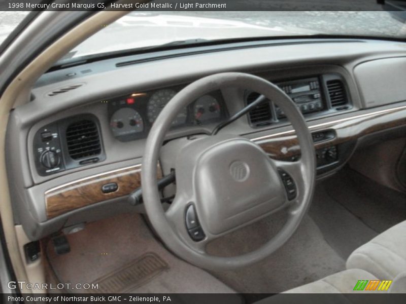 Harvest Gold Metallic / Light Parchment 1998 Mercury Grand Marquis GS