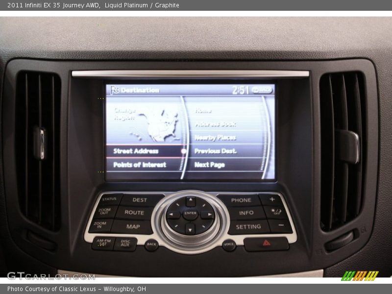 Controls of 2011 EX 35 Journey AWD