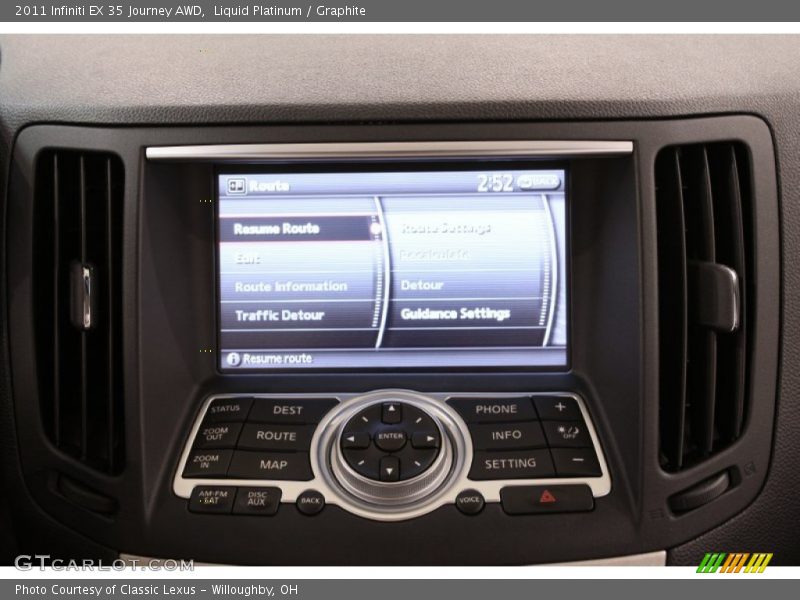 Controls of 2011 EX 35 Journey AWD