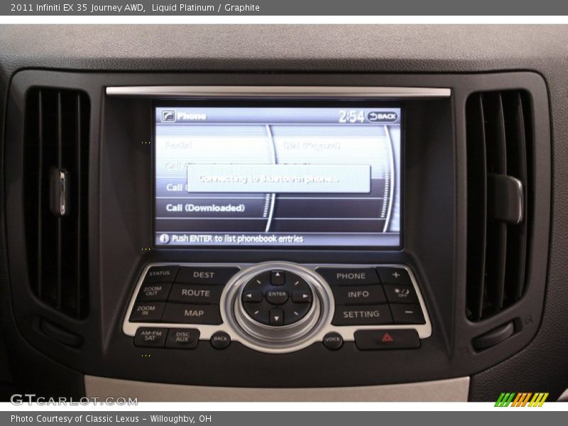Controls of 2011 EX 35 Journey AWD