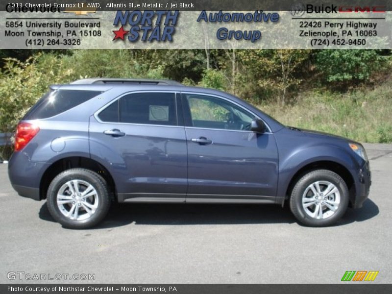 Atlantis Blue Metallic / Jet Black 2013 Chevrolet Equinox LT AWD